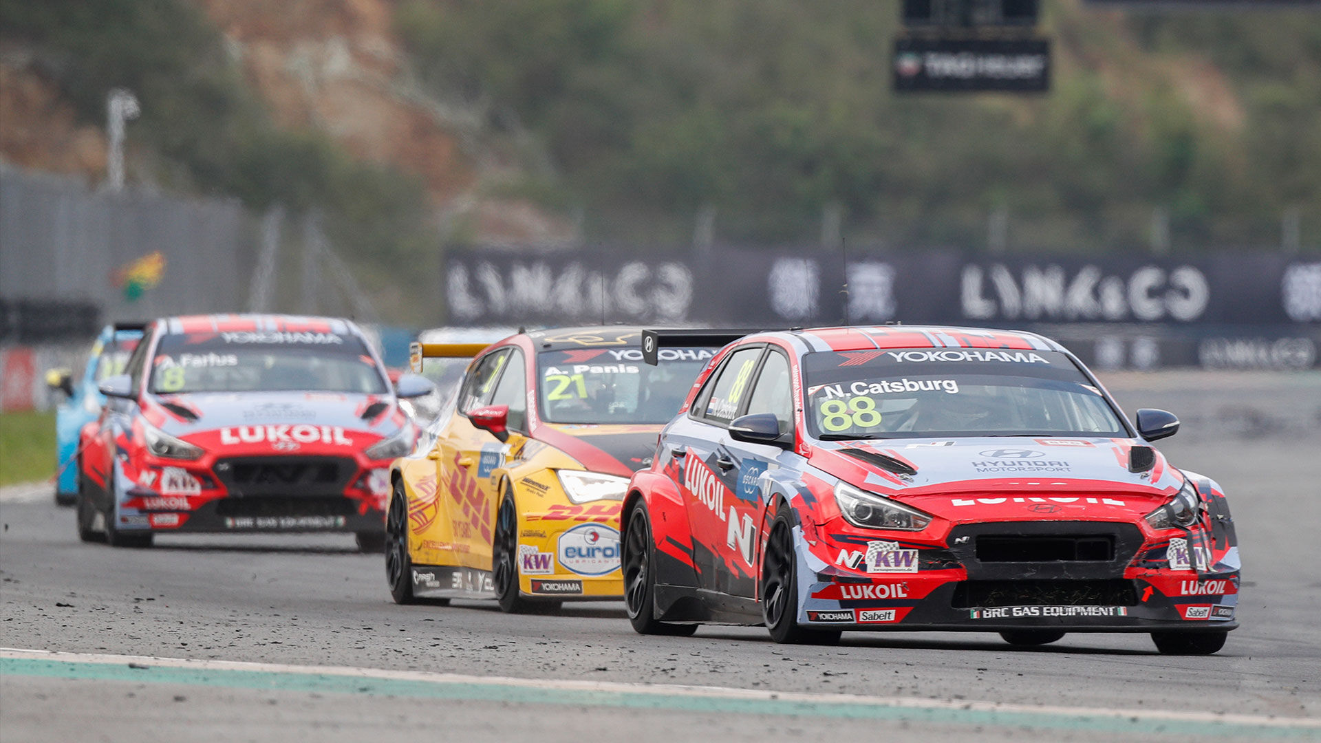 BRC Racing Team Celebrating a Race Win in China | Hyundai N