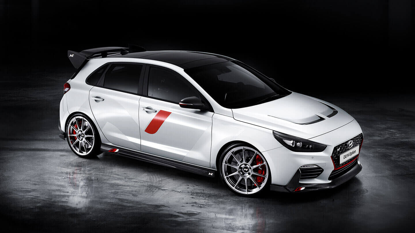N Option white car