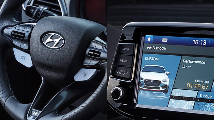 N car steering wheel & N mode navigation