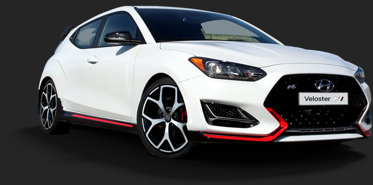 Veloster N white car