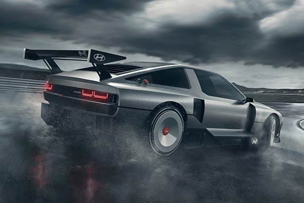 Thanks to the twin-motor torque vectoring control system, the N Vision 74 is able to drift.