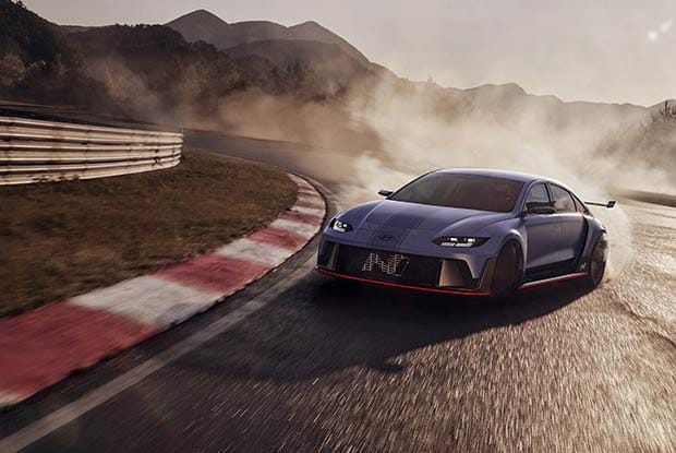 The RN22e even drifts, based on the N brand's first all-wheel drive.