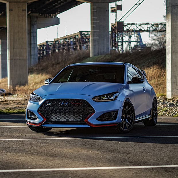 Reeds are visible behind the vehicle parked under the overpass.
