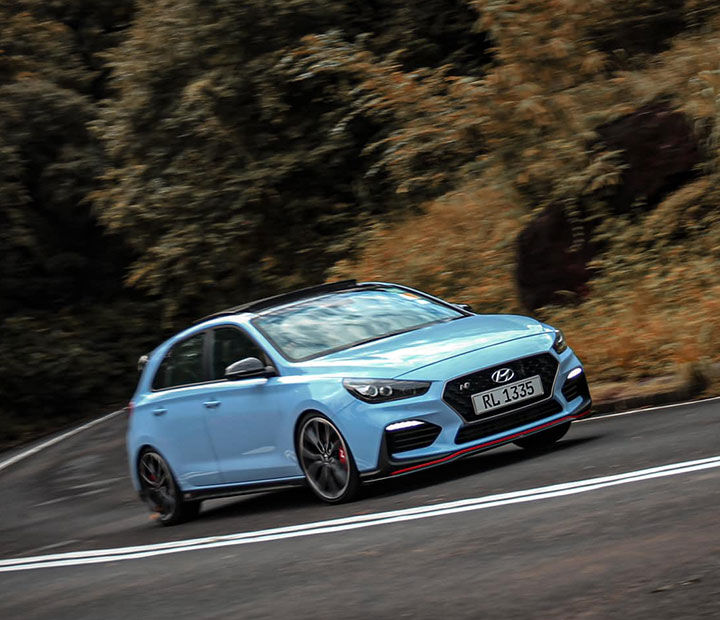 i30 driving on the road