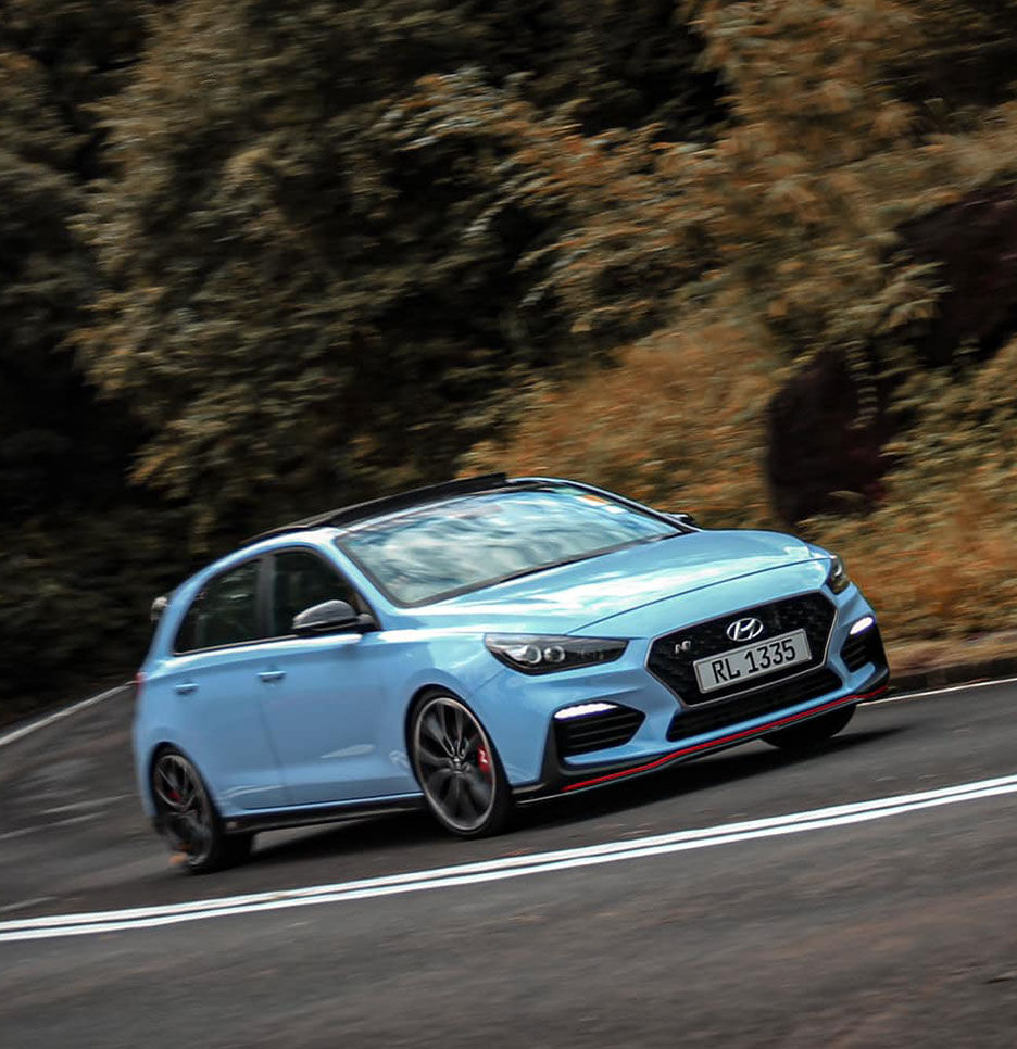i30 driving on the road