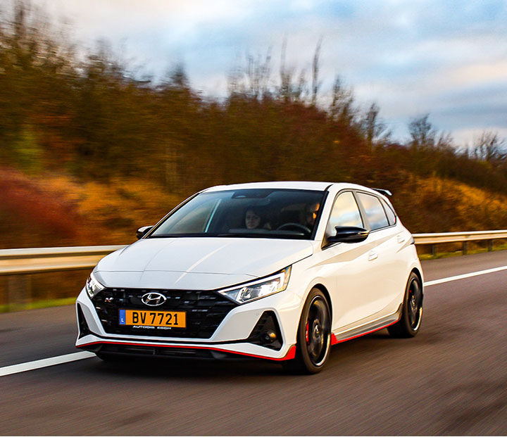 i20 N vehicle driving on the road