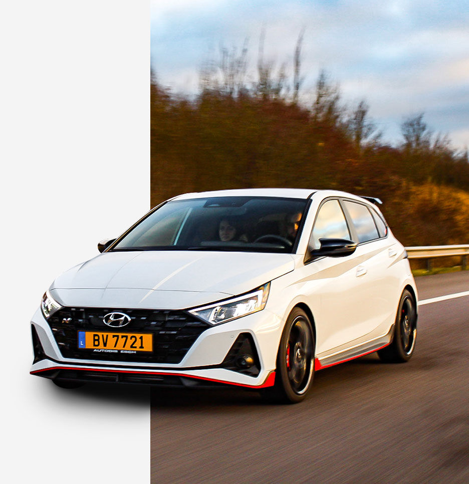 i20 N vehicle driving on the road