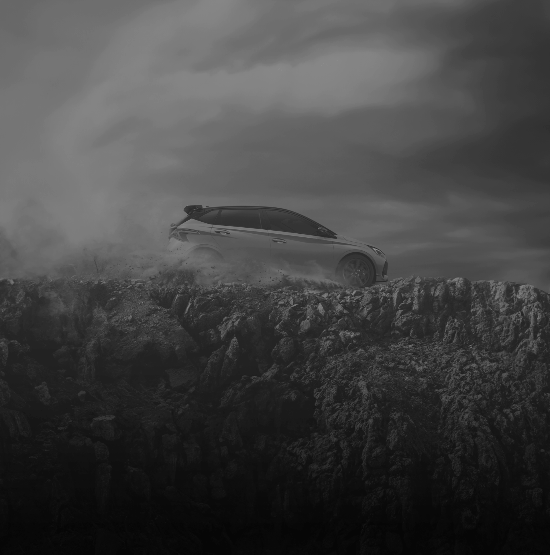 Rally Car on The Street