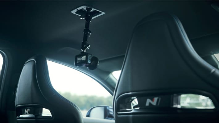 Interior action camera mounting
